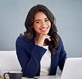 Happy woman portrait