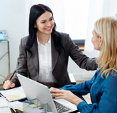 Smiley Woman Working Together