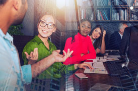 Smiling Young Colleagues