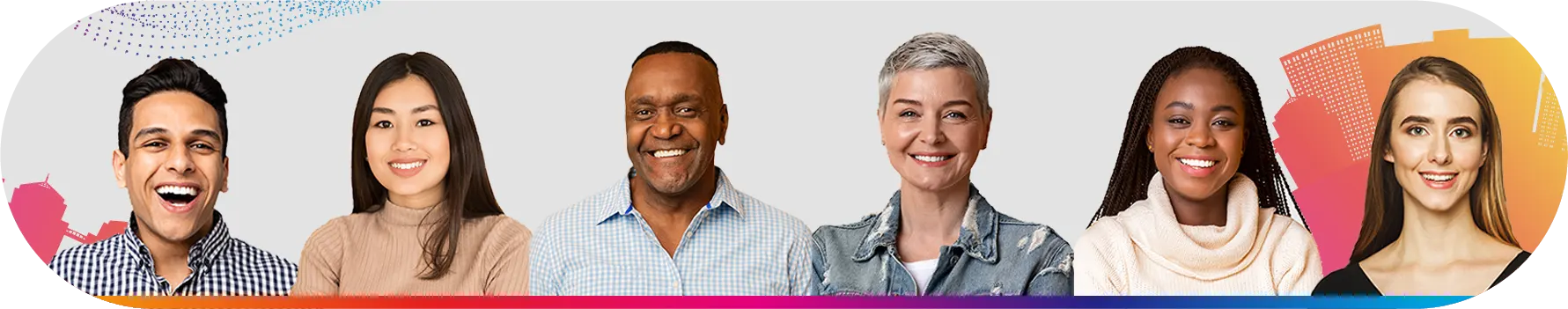 Portrait of diverse group of people
